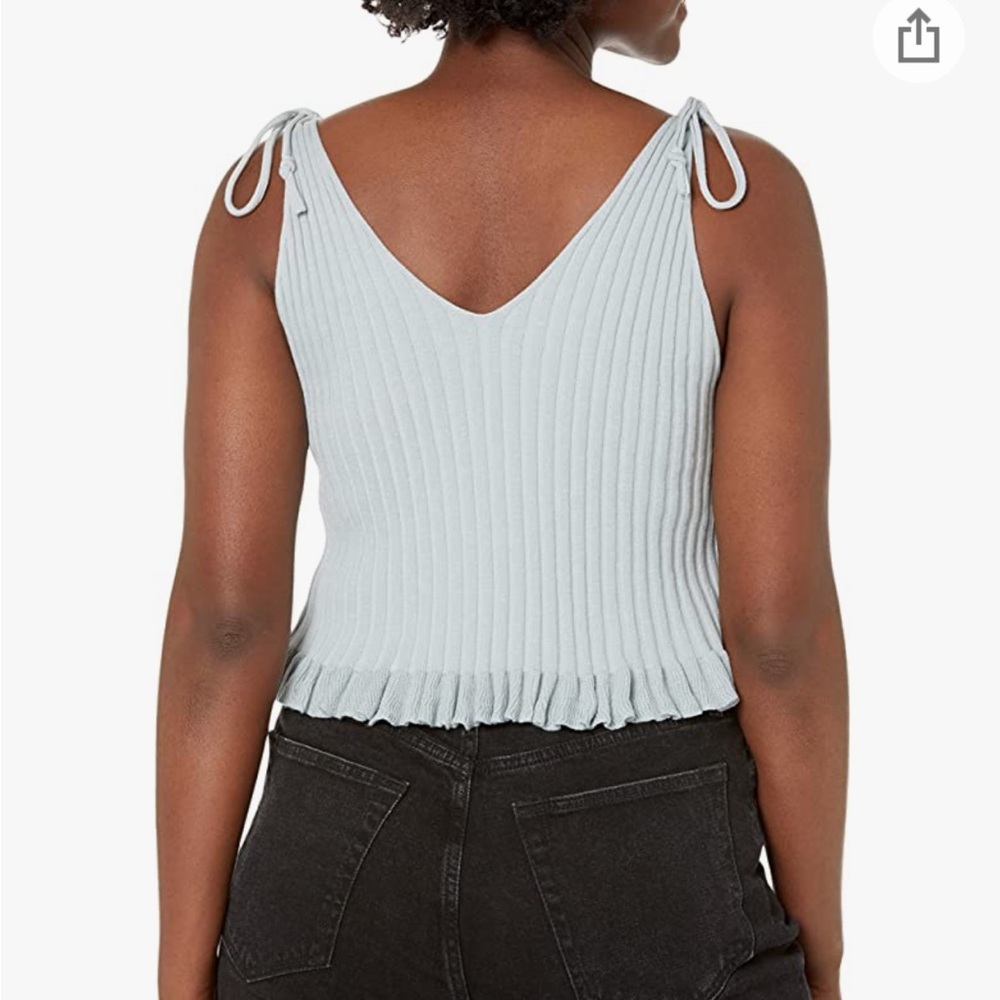 BCBGeneration Women's Fitted Tie Spaghetti Strap Sweater Tank Top